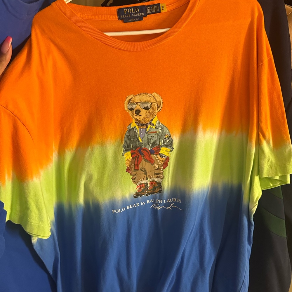 Polo by Ralph Lauren Kids' Orange, Green, and Blue Bear Tee